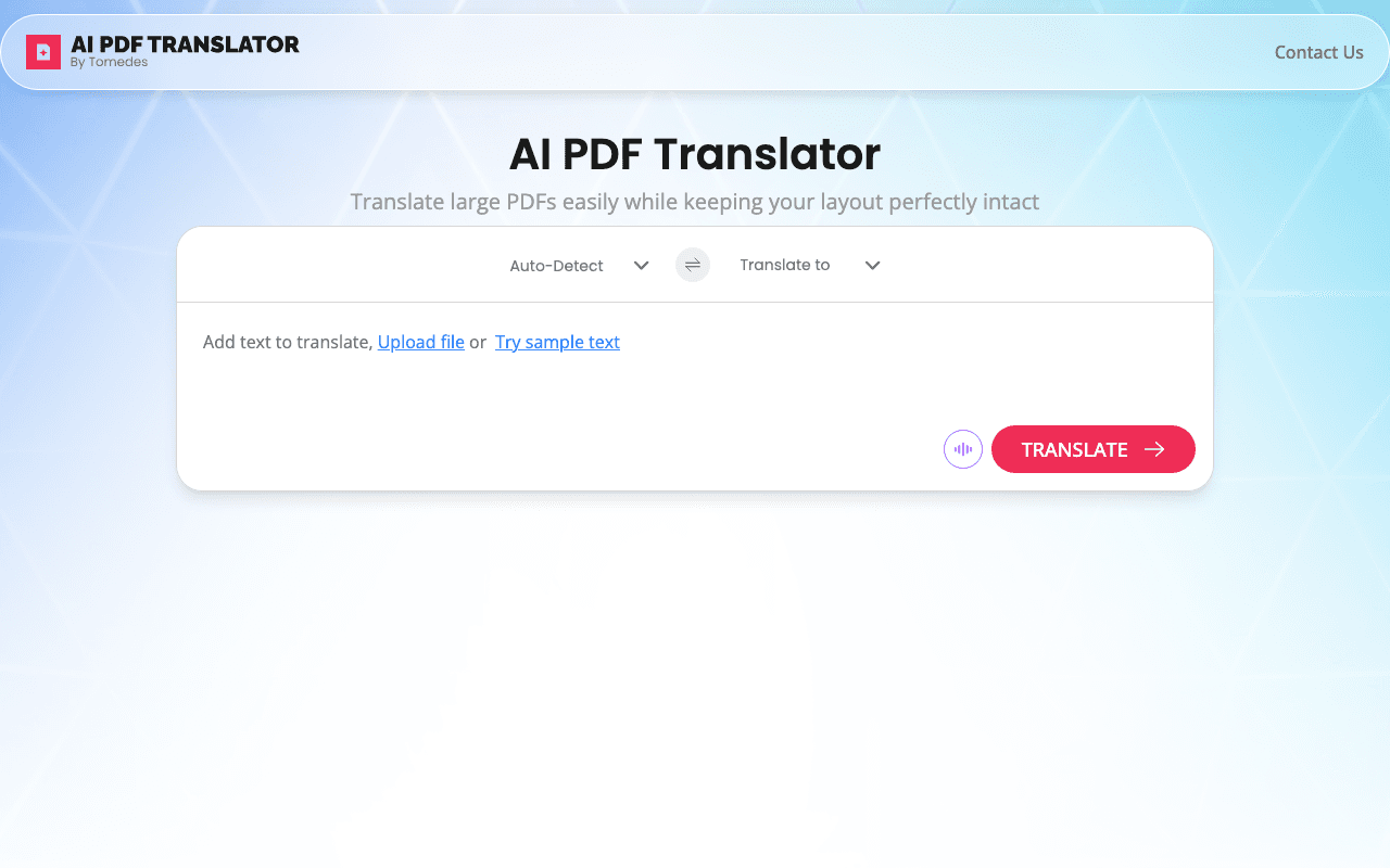 AI PDF Translator
